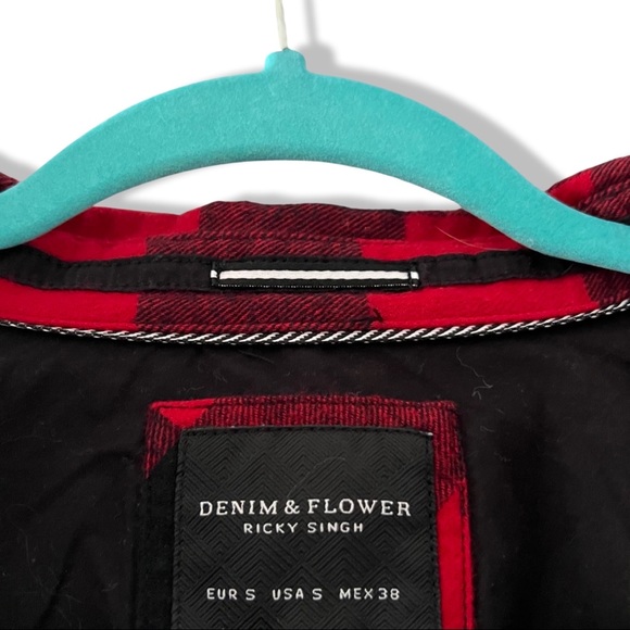 Demin & Flower Ricky Singh Red & Black Flannel - Picture 2 of 6